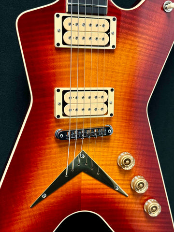 Dean Guitars - USA - ML - Trans Cherry Sunburst - Patents Pending - Chrome Hardware with Brass V Plate - DiMarzio Super Distortion Pickups - Abalone Dot Inlays - w/OHSC