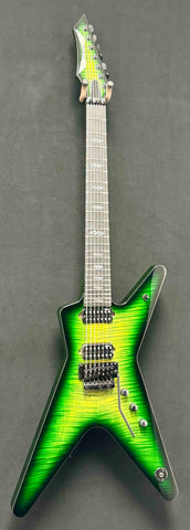 Dean Guitars - USA - ML - 7 String Custom - Emerald Burst Flame Maple Top - Reverse 7 Inline Head Stock - Floyd Rose - DMT Nostalgia 7 and Baker Act  Pickups - Black Hardware - w/OHSC