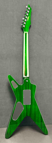 Dean Guitars - USA - ML - 7 String Custom - Emerald Burst Flame Maple Top - Reverse 7 Inline Head Stock - Floyd Rose - DMT Nostalgia 7 and Baker Act  Pickups - Black Hardware - w/OHSC