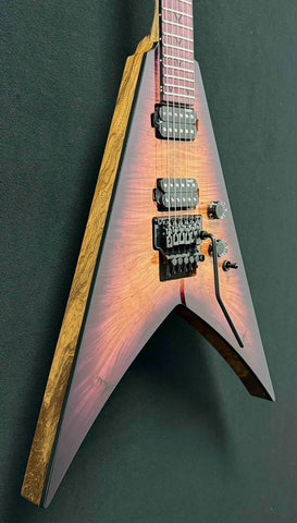 Dean Guitars - USA - Custom Shop One Off - Vengeance - Black Limba (KORINA) Body, Neck, Head Stock - AAA Burl Purple Natural Burst - Slim D Neck Profile - 12"-16" Radius - DMT Pickpus - Black Hardware - OHSC