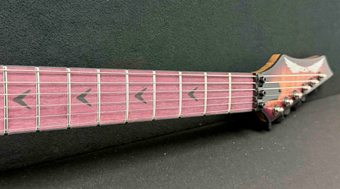 Dean Guitars - USA - Custom Shop One Off - Vengeance - Black Limba (KORINA) Body, Neck, Head Stock - AAA Burl Purple Natural Burst - Slim D Neck Profile - 12"-16" Radius - DMT Pickpus - Black Hardware - OHSC