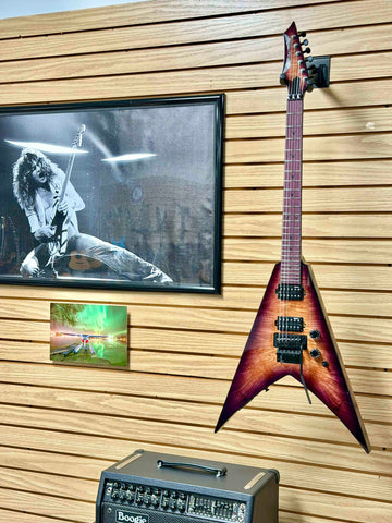 Dean Guitars - USA - Custom Shop One Off - Vengeance - Black Limba (KORINA) Body, Neck, Head Stock - AAA Burl Purple Natural Burst - Slim D Neck Profile - 12"-16" Radius - DMT Pickpus - Black Hardware - OHSC