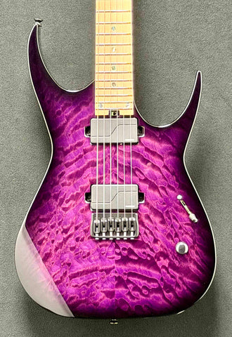 Dean Guitars - USA - Exile - Jon Donias - Trans Purple Burst - Quilt Maple Top - BIrdseye 5 Piece Maple/Walnut Slim C Neck - 25 1/2" Scale - 24 Jumbo Stainless Steel Frets - Fishman Fluence Modern Pickups - OHSC