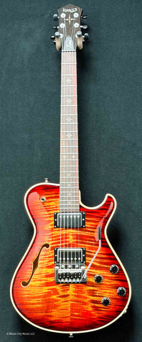 Knaggs Guitars - Influence Kenai - Hollowbody - T1 Maple Top - Fire - Gloss Nitro - R/W Fret Board - Nickel Hardware - Tremolo - OHSC