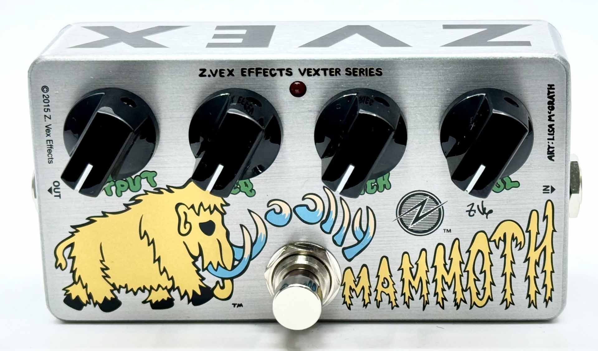 woolly mammoth pedal ZVEX Vexter Wooly Mammoth Fuzz / EQ Guitar Pedal w/ Cables & Cloth
