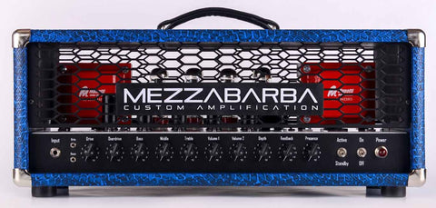 Mezzabarba - (Eric Steckel) - M ZERO Overdrive head - Black and Blue Snake Skin Tolex