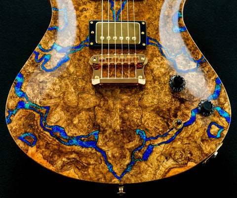 Knaggs Guitars - Influence Keya -Natural Spalt Maple top - Blue Lapis inlays