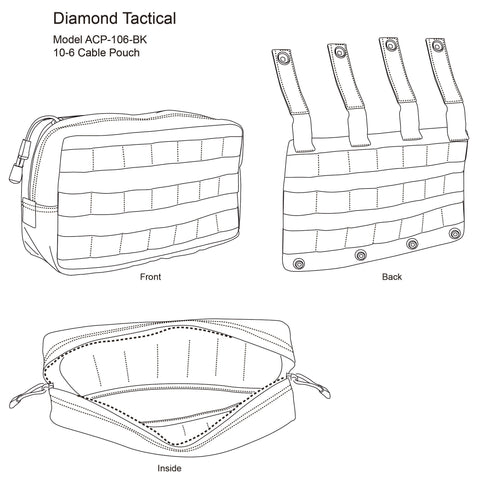 Diamond Tactical 10-6 CABLE/WAH POUCH